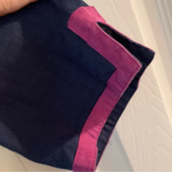 Boden 100% Linen Blue and Pink Dress - Picture 6 of 11